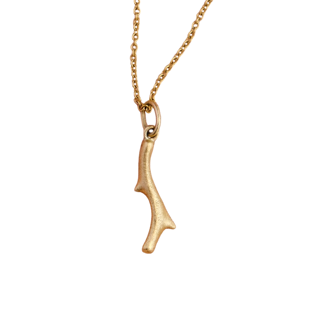 Coral Branch Pendant in 18kt Gold