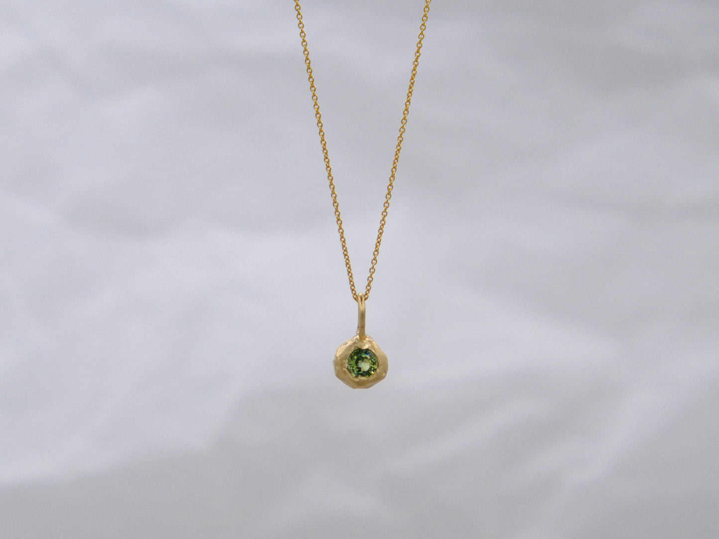 Terra Pendant with Green Sapphire