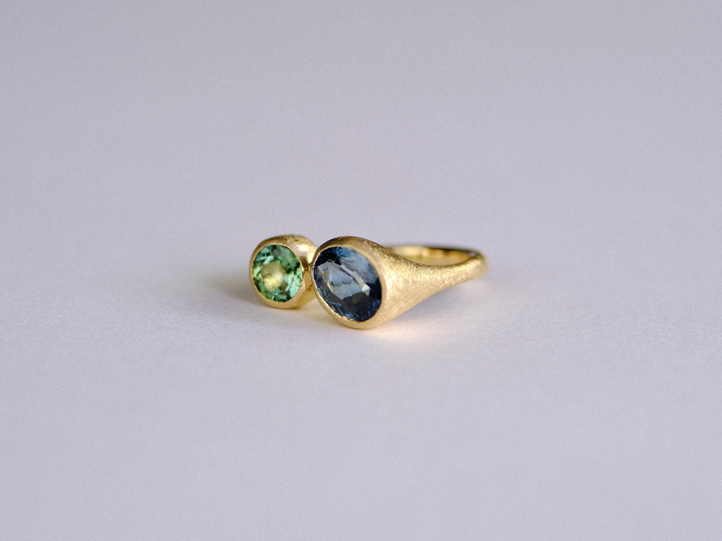 Duet Ring III: Fall Blues in Tourmaline
