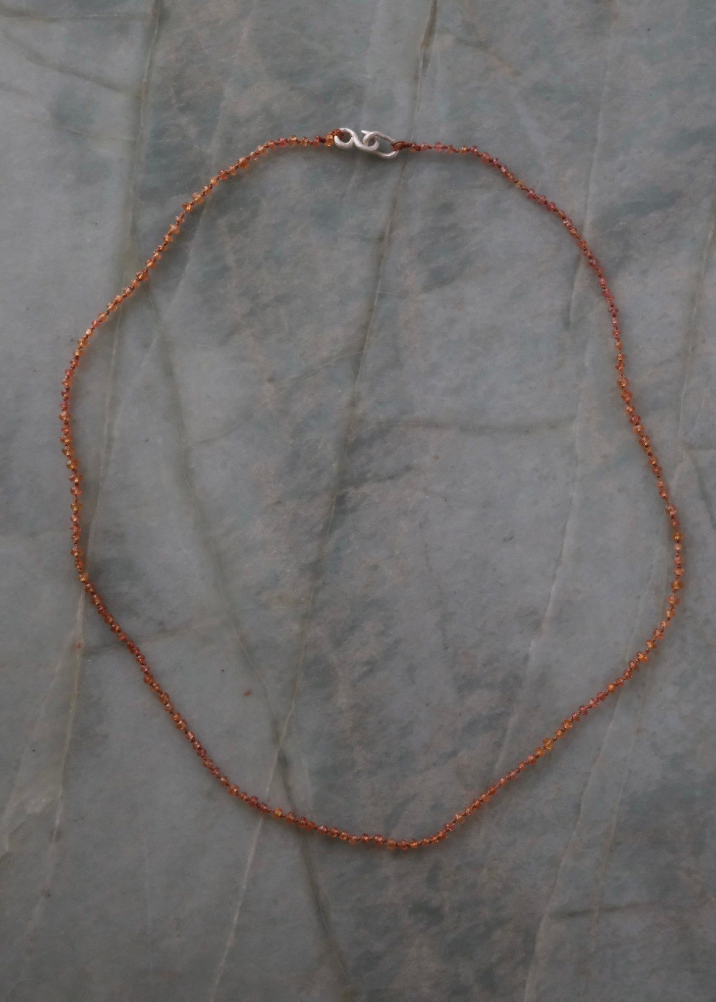 Raw Red Sapphires with Silver Clasp