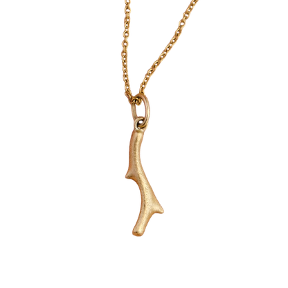 Coral Branch Pendant in 18kt Gold