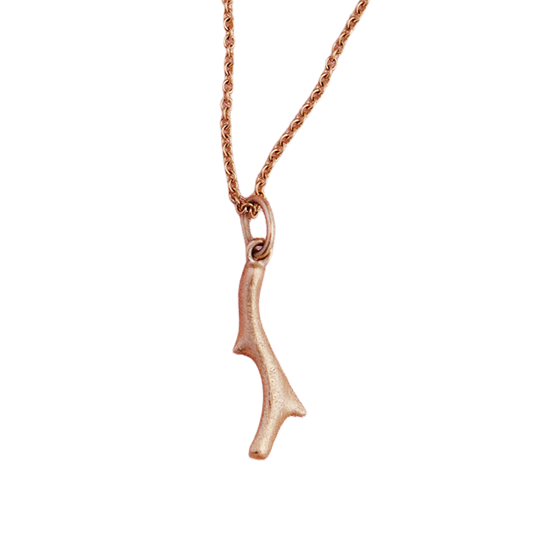 Coral Branch Pendant in 18kt Gold