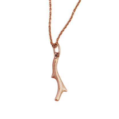 Coral Branch Pendant in 18kt Gold