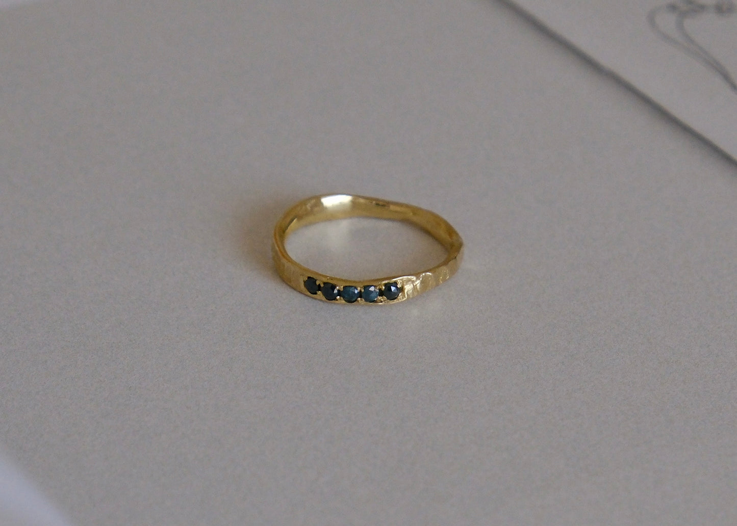 18kt Gold & Blue Diamones Ocean Ring