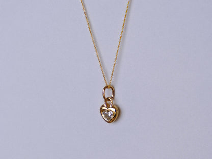 Sweetheart Pendant with Vintage Heart Diamond