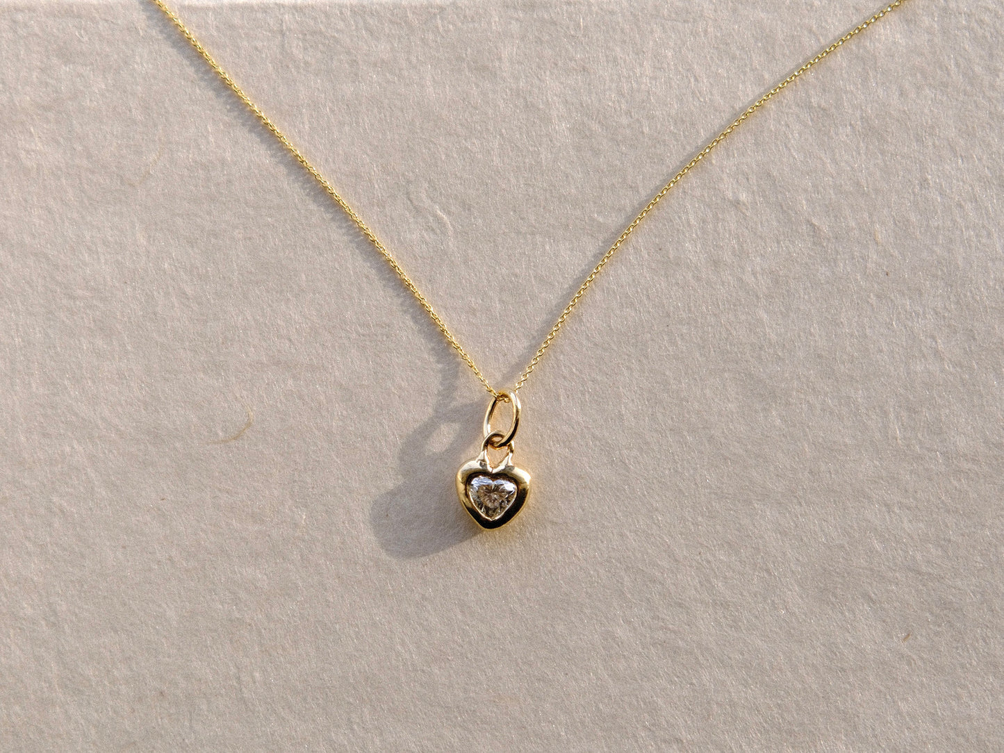 Sweetheart Pendant with Vintage Heart Diamond