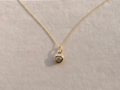 Sweetheart Pendant with Vintage Heart Diamond