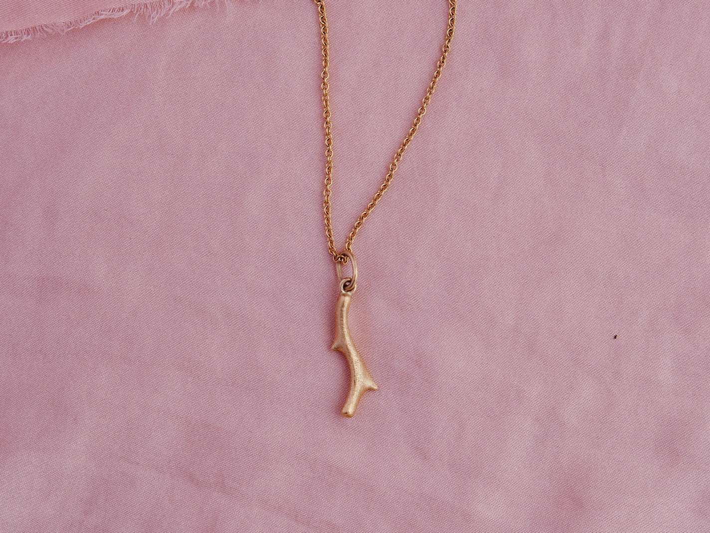 Coral Branch Pendant in 18kt Gold
