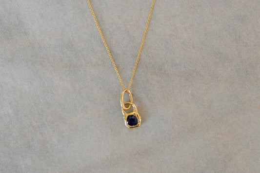 Sapphire Lock Pendant