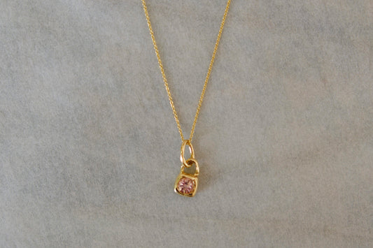 Morganite Lock Pendant