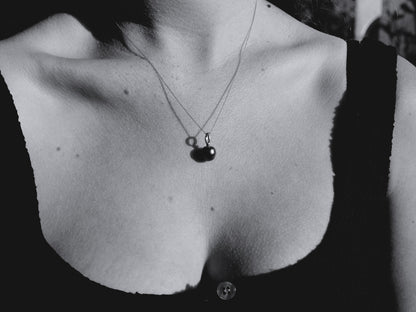 Ocean Amulet Pendant with Black Tahitian Pearl