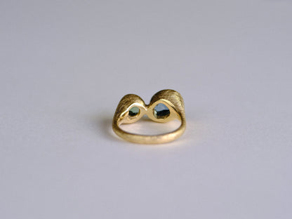 Duet Ring III: Fall Blues in Tourmaline