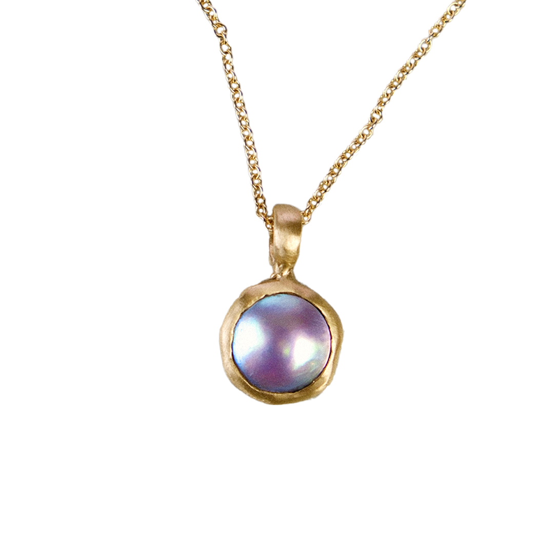 Ocean Amulet Pendant with Mabe Pearl
