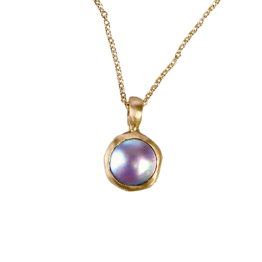 Ocean Amulet Pendant with Mabe Pearl