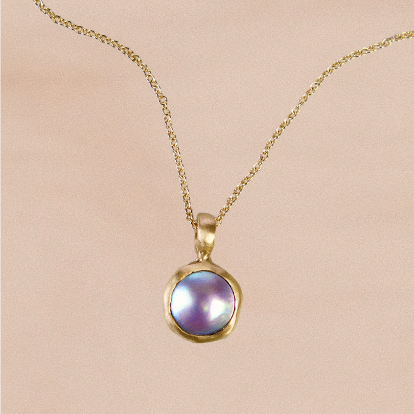 Ocean Amulet Pendant with Mabe Pearl