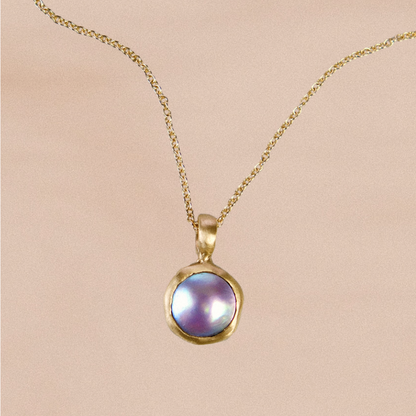 Ocean Amulet Pendant with Mabe Pearl