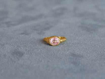 Pink Tourmaline Ring in 18kt Gold