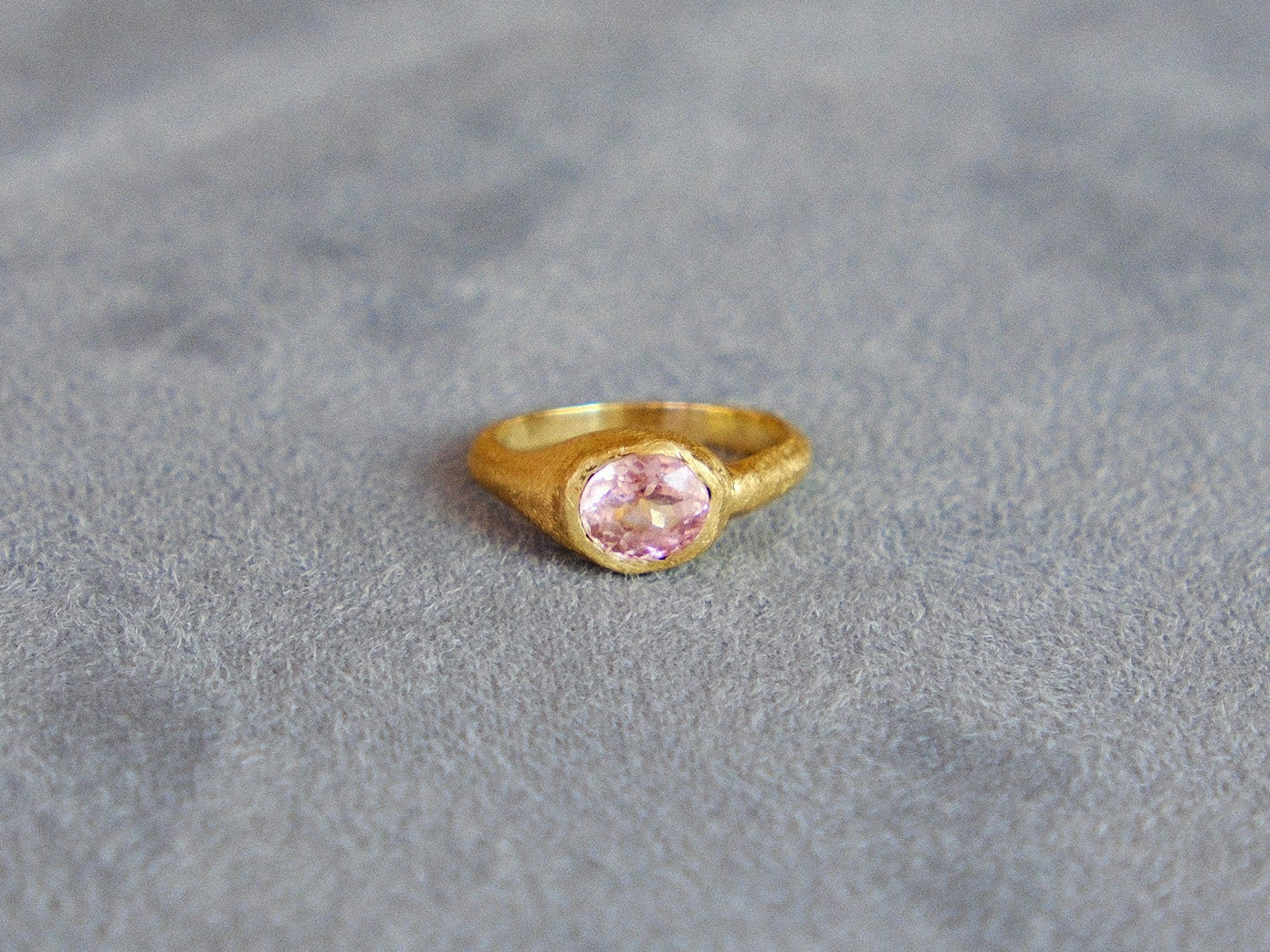 Pink Tourmaline Ring in 18kt Gold