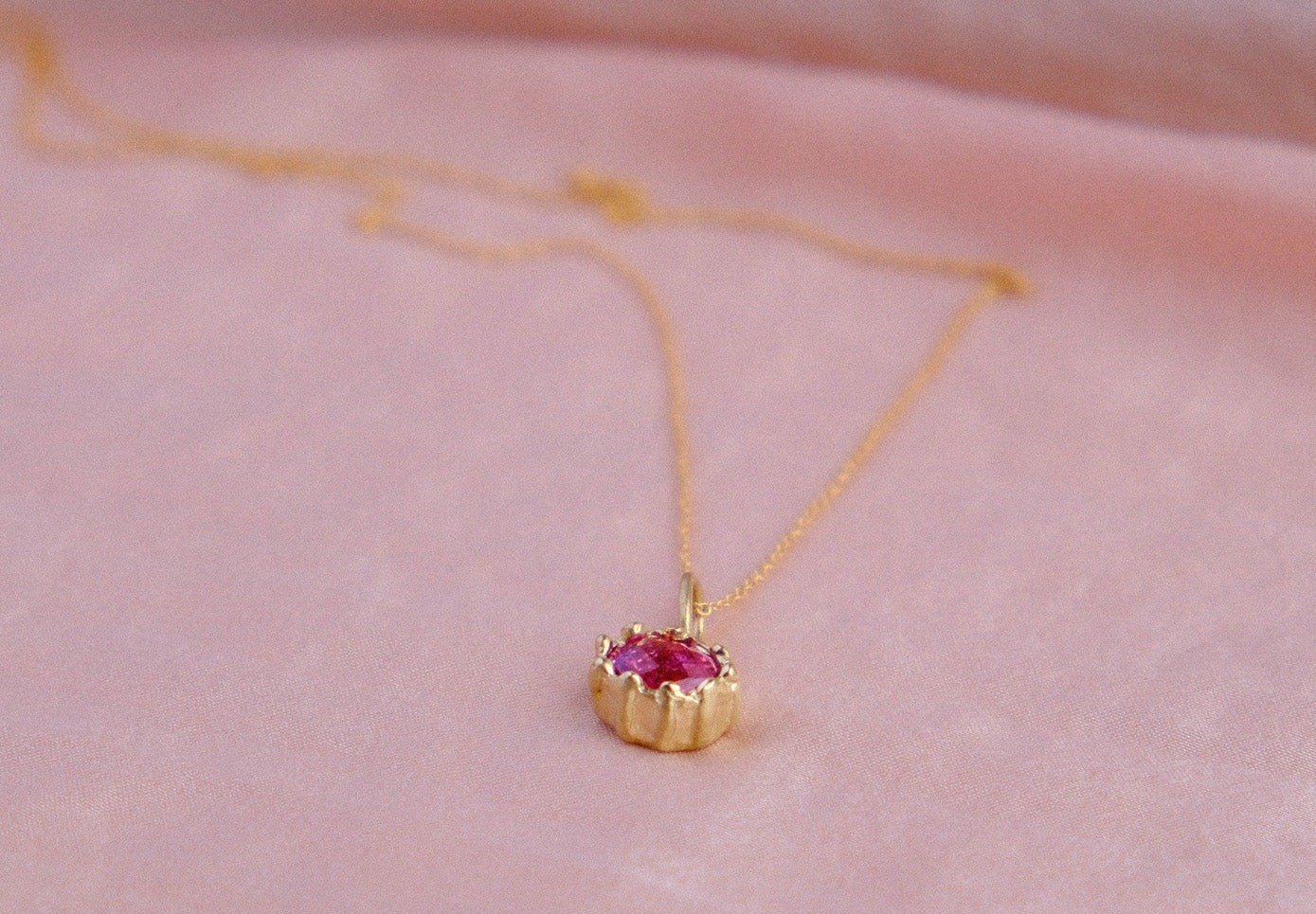 Pink Tourmaline Stripe Pendant