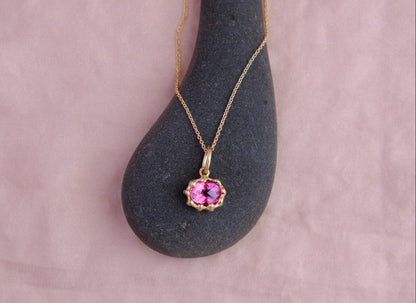 Pink Tourmaline Stripe Pendant