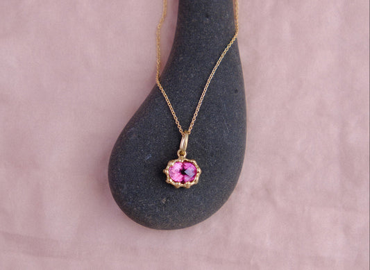 Pink Tourmaline Stripe Pendant