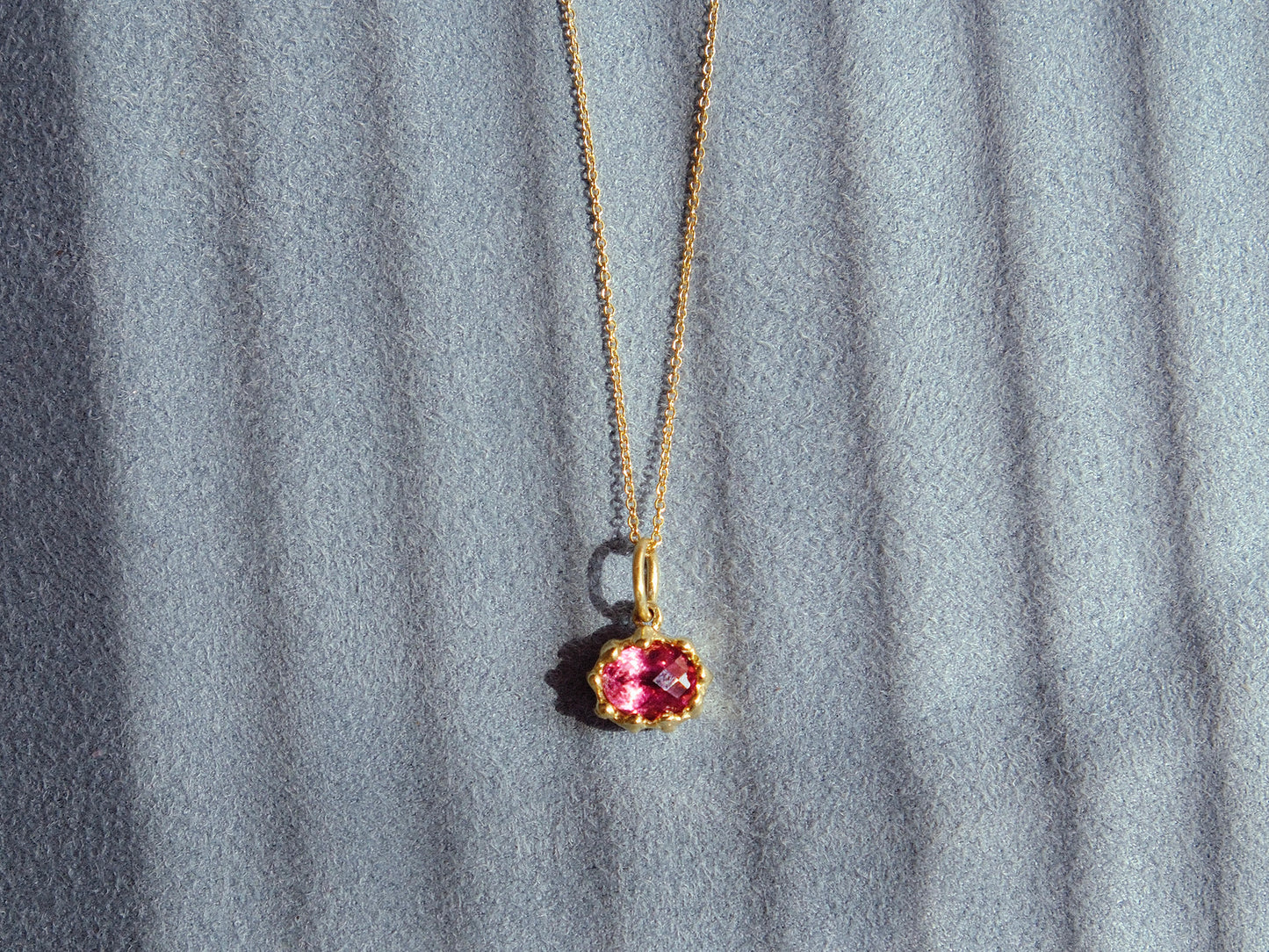 Pink Tourmaline Stripe Pendant