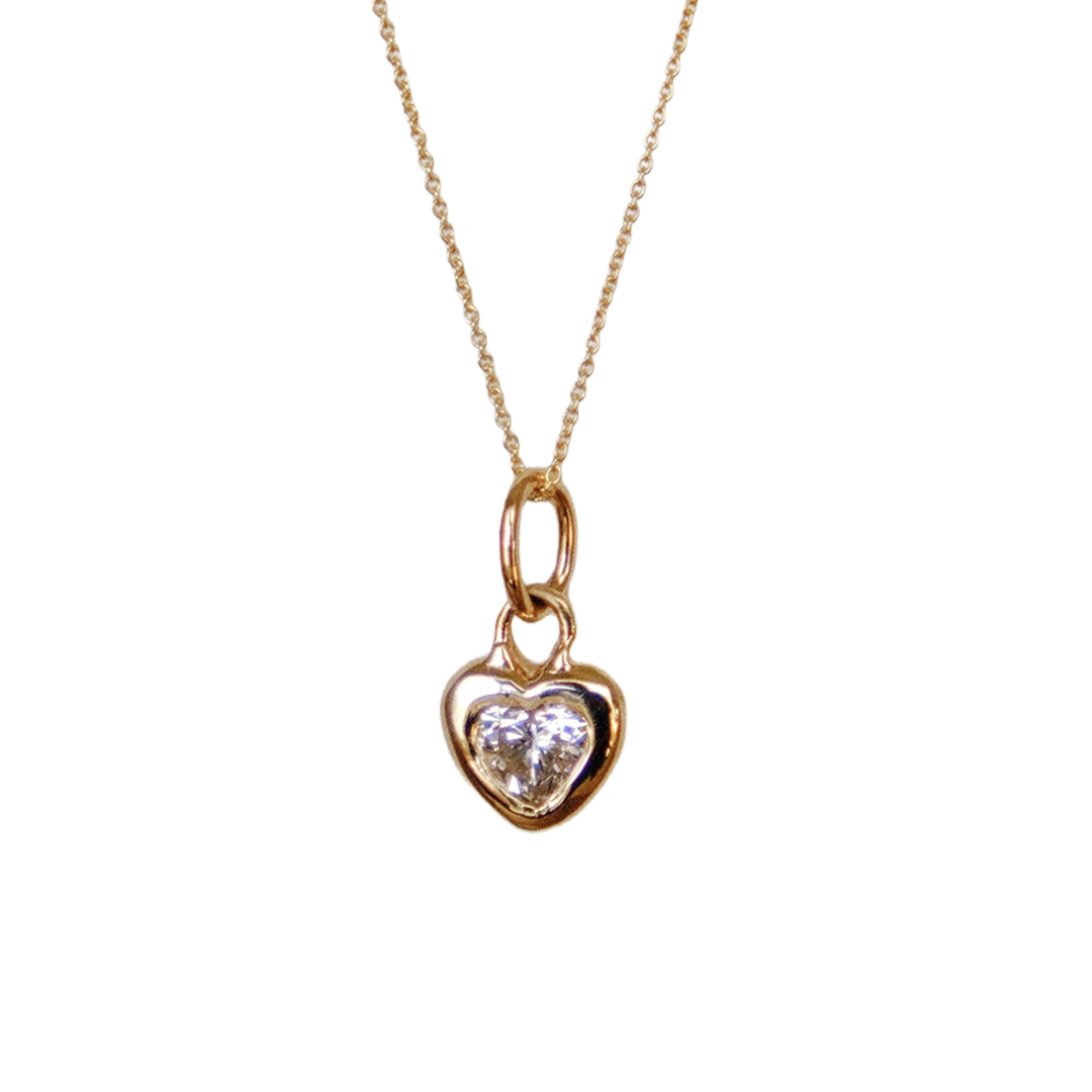 Sweetheart Pendant with Vintage Heart Diamond