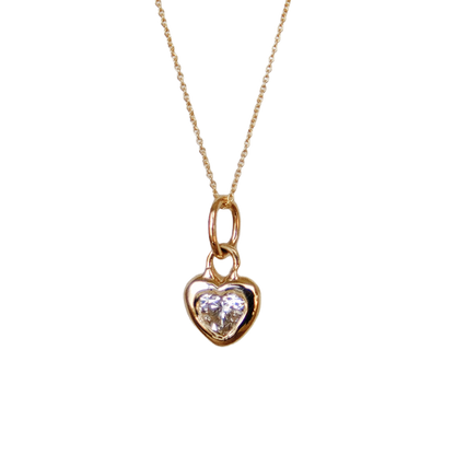 Sweetheart Pendant with Vintage Heart Diamond