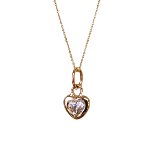 Sweetheart Pendant with Vintage Heart Diamond