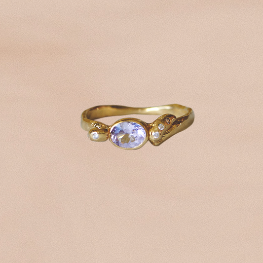 MUSE Ring II: Lavender Spinel with Diamonds