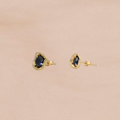 Delle Stud Earrings with Sapphire